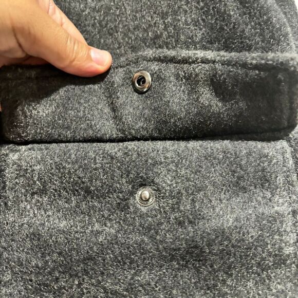 Banana Republic Lightweight Brushed Short Jacket Small Petite Dark Charcoal Grey - Picture 5 of 10